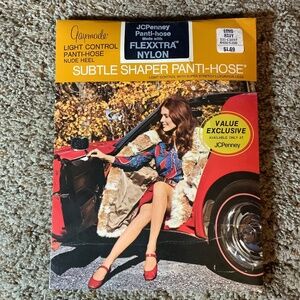 Vintage 1970s GAYMODE Subtle Shaper Panti-Hose PANTYHOSE Nylons Size LONG Navy